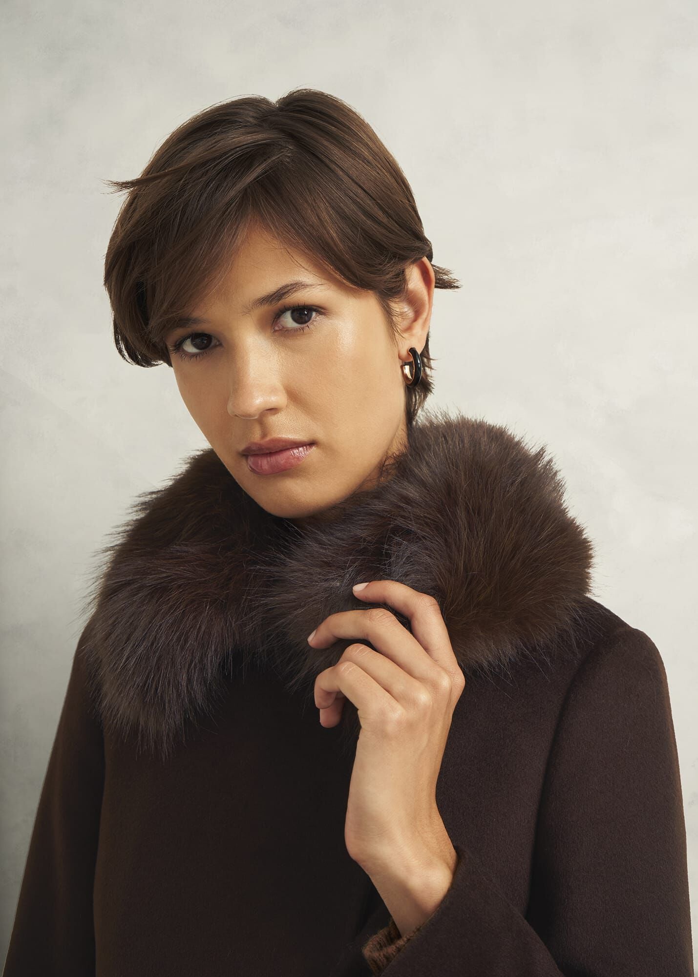 Livia Wool Coat With Faux Fur