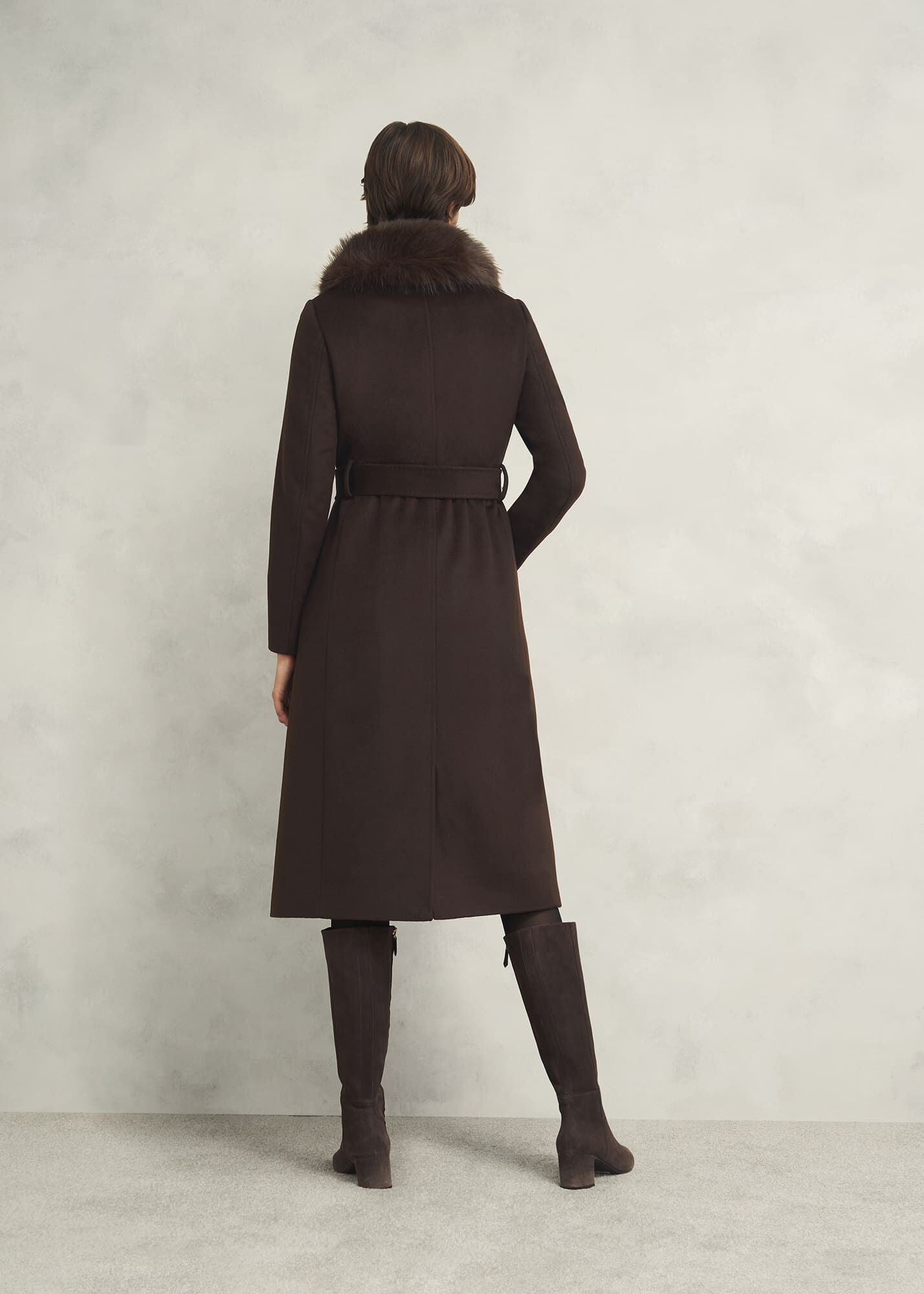 Livia Wool Coat With Faux Fur