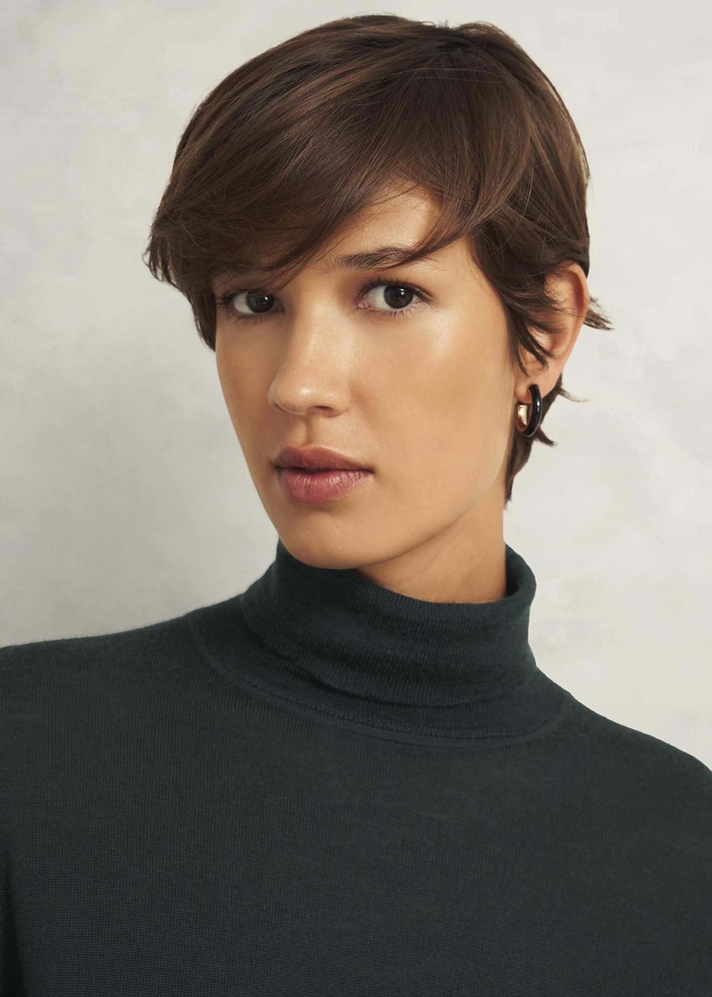Lara Merino Wool Roll Neck Jumper