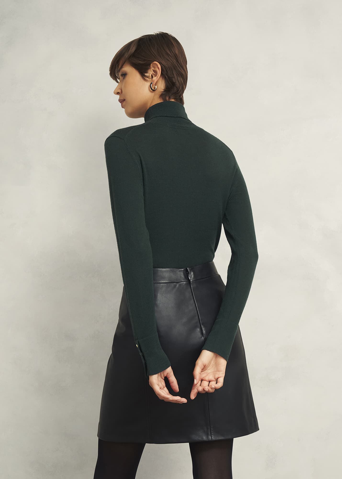 Lara Merino Wool Roll Neck Jumper