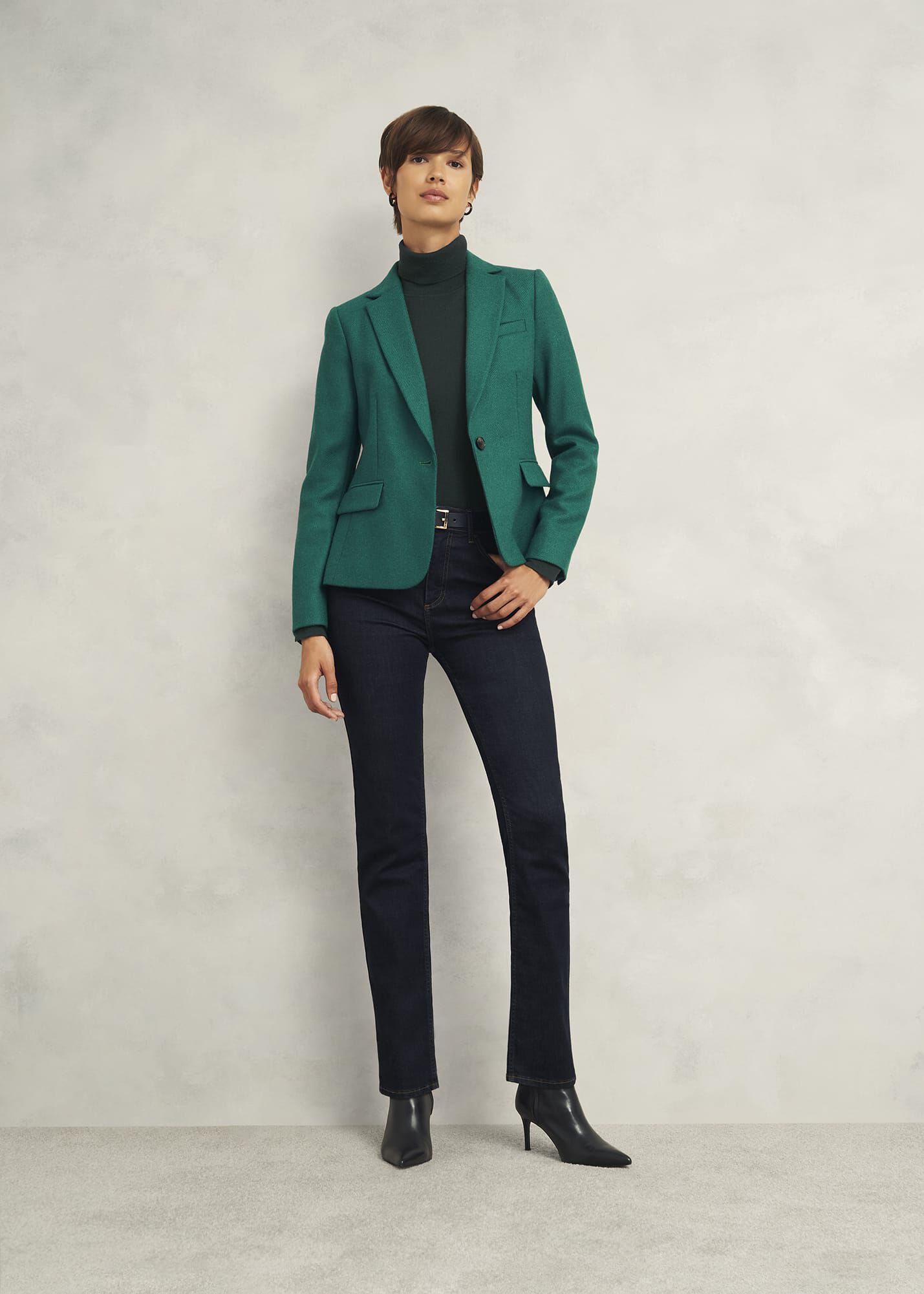 Lara Merino Wool Roll Neck Jumper
