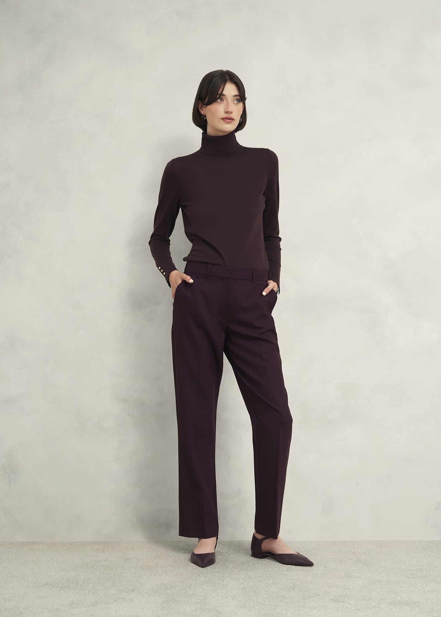 Lara Merino Wool Roll Neck Jumper