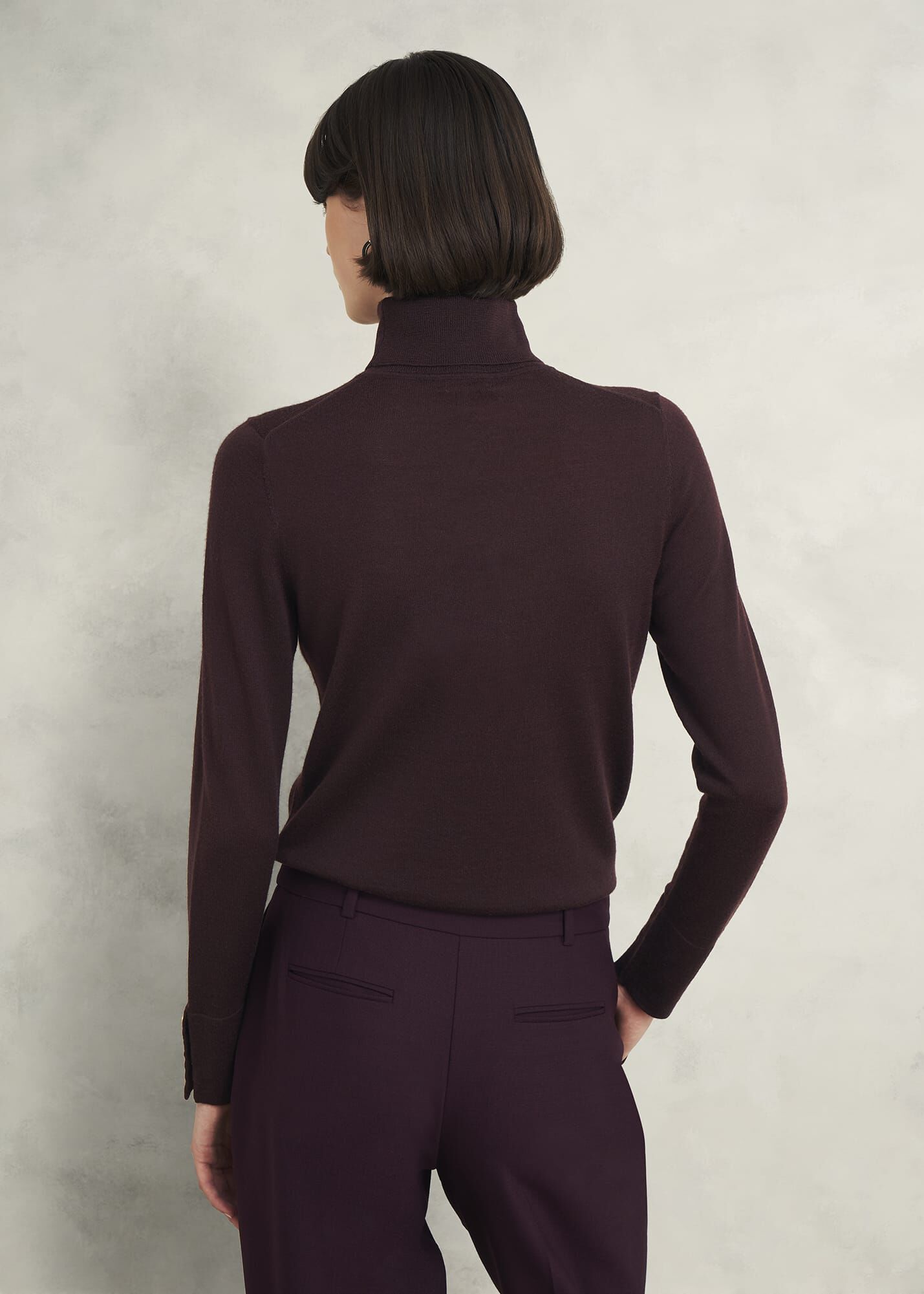 Lara Merino Wool Roll Neck Jumper
