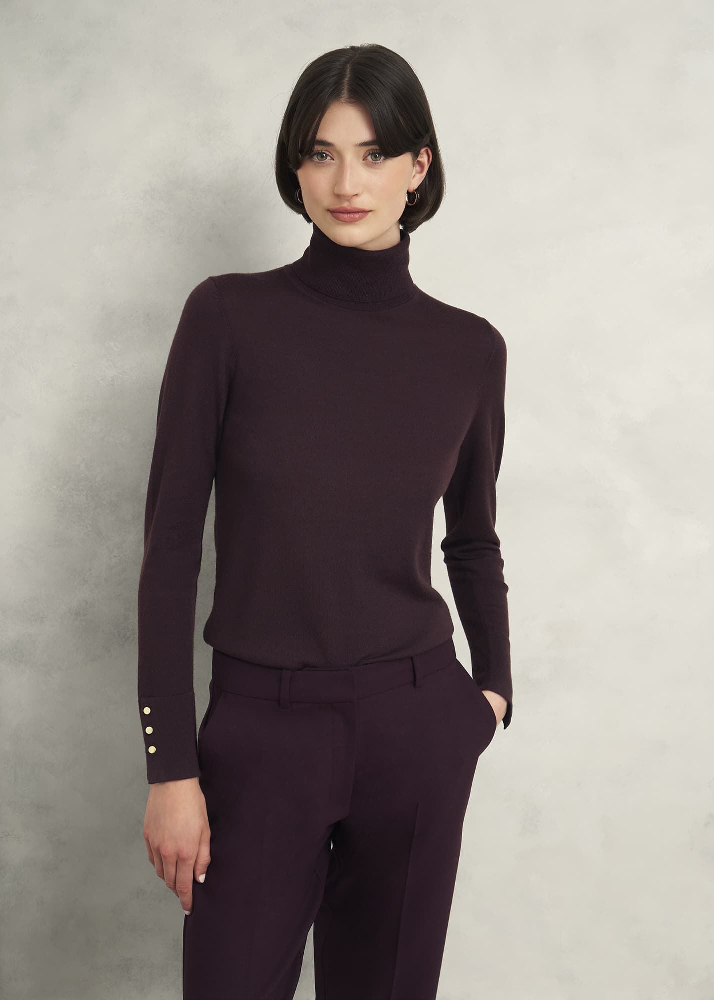 Lara Merino Wool Roll Neck Jumper