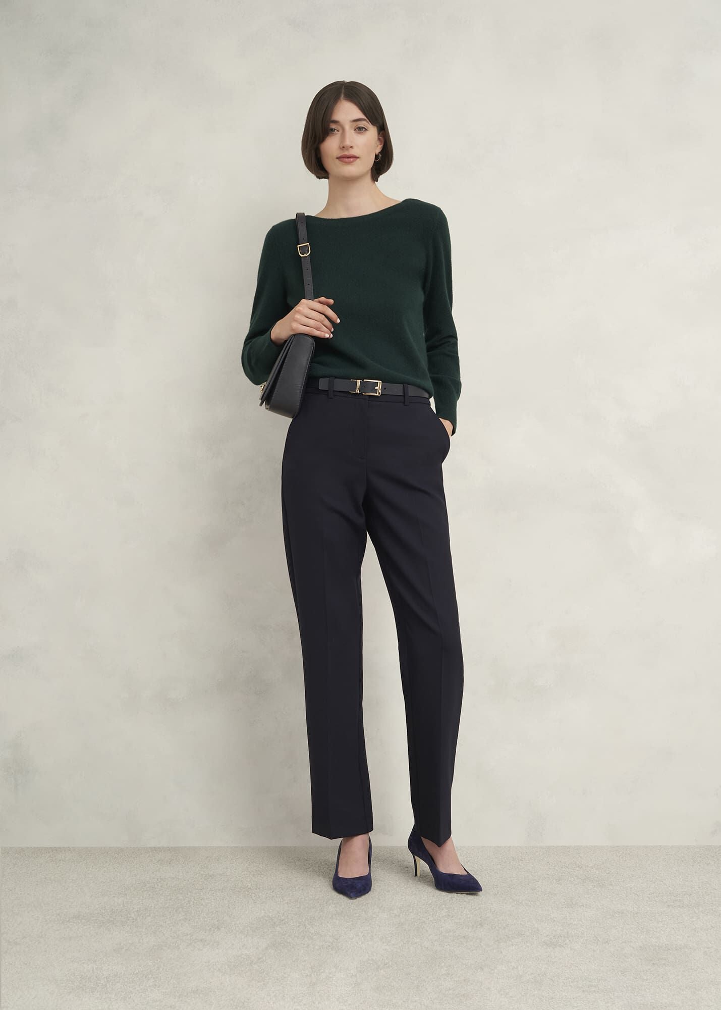 Leila Suede Court Shoes