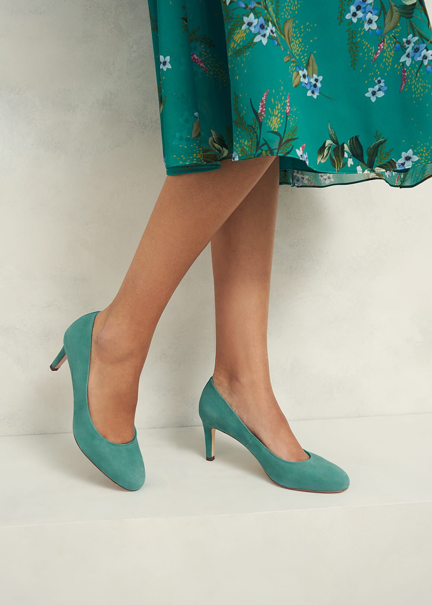 Lizzie Suede Court Shoes
