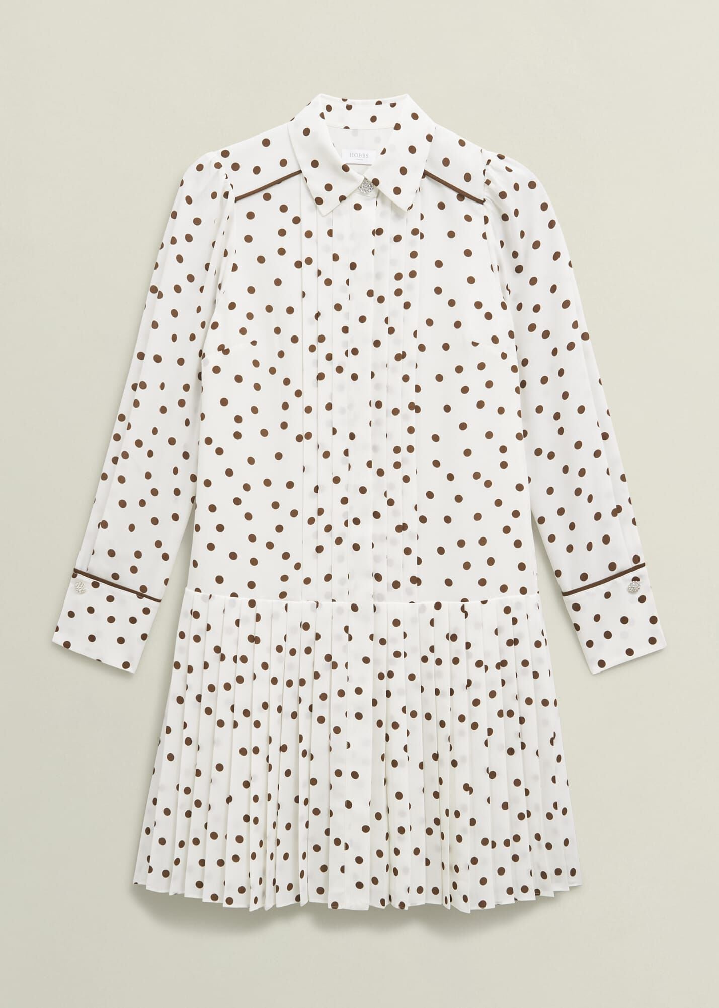 Francesca Pleated Spot Dress