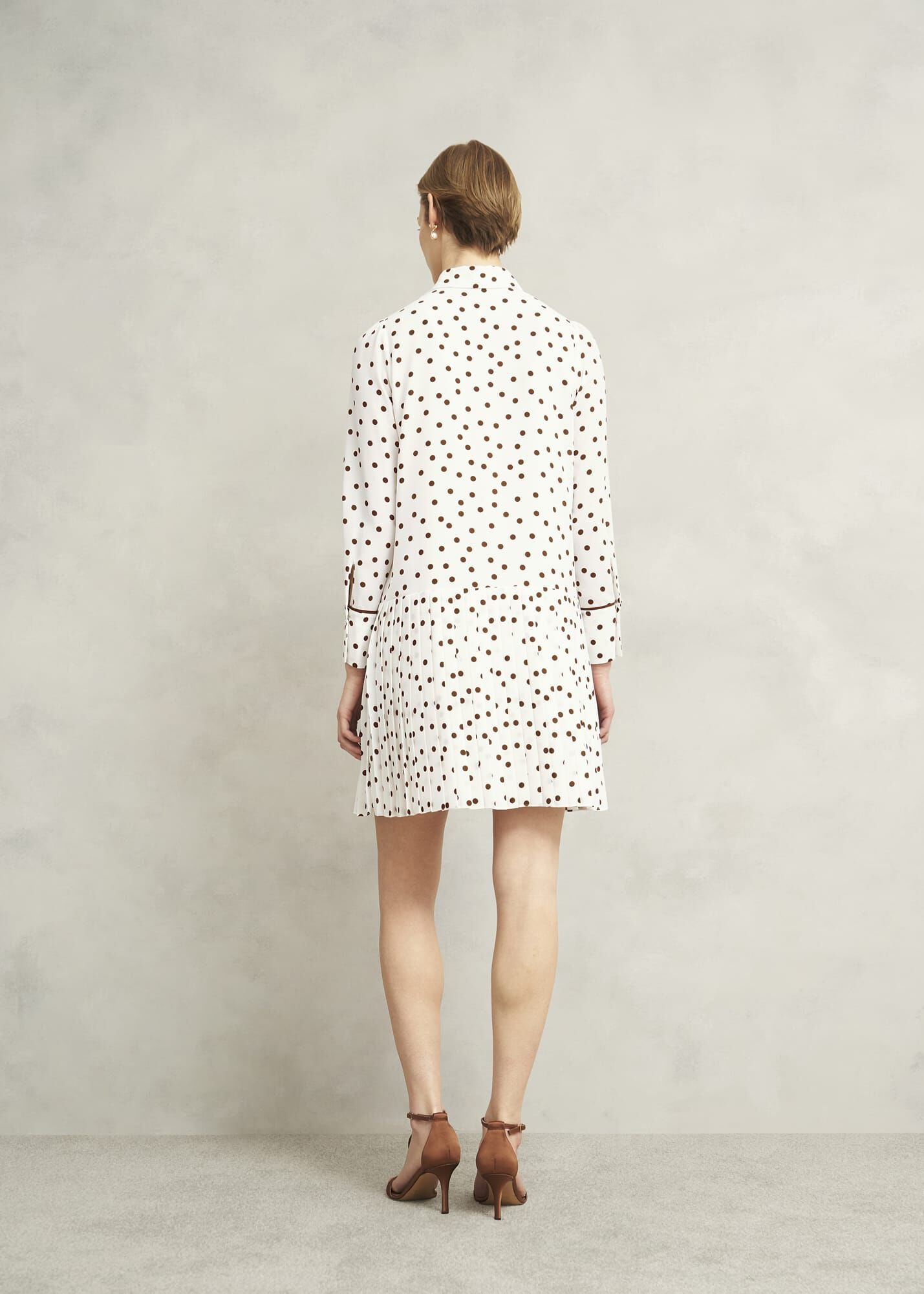 Francesca Pleated Spot Dress