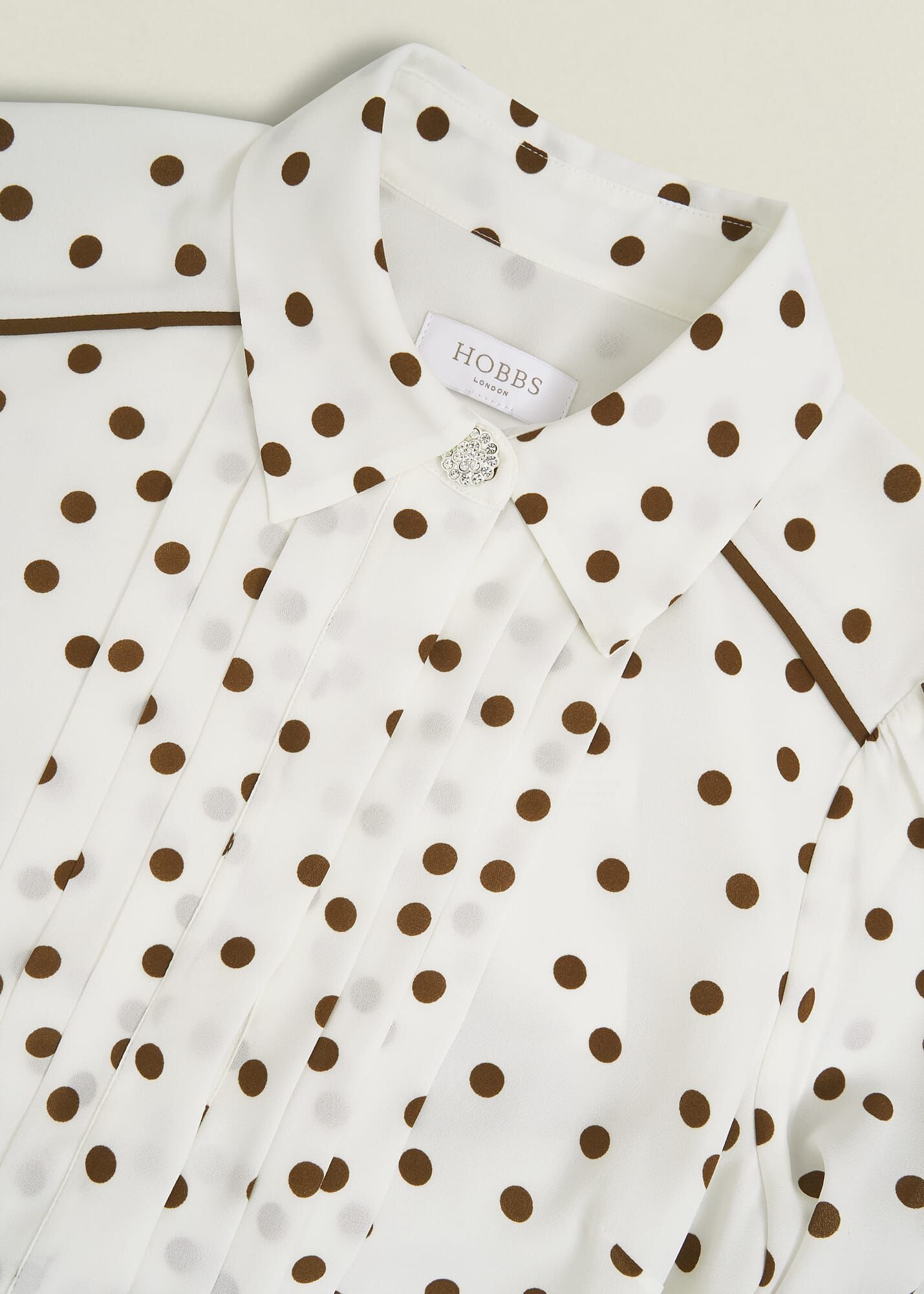 Francesca Pleated Spot Dress
