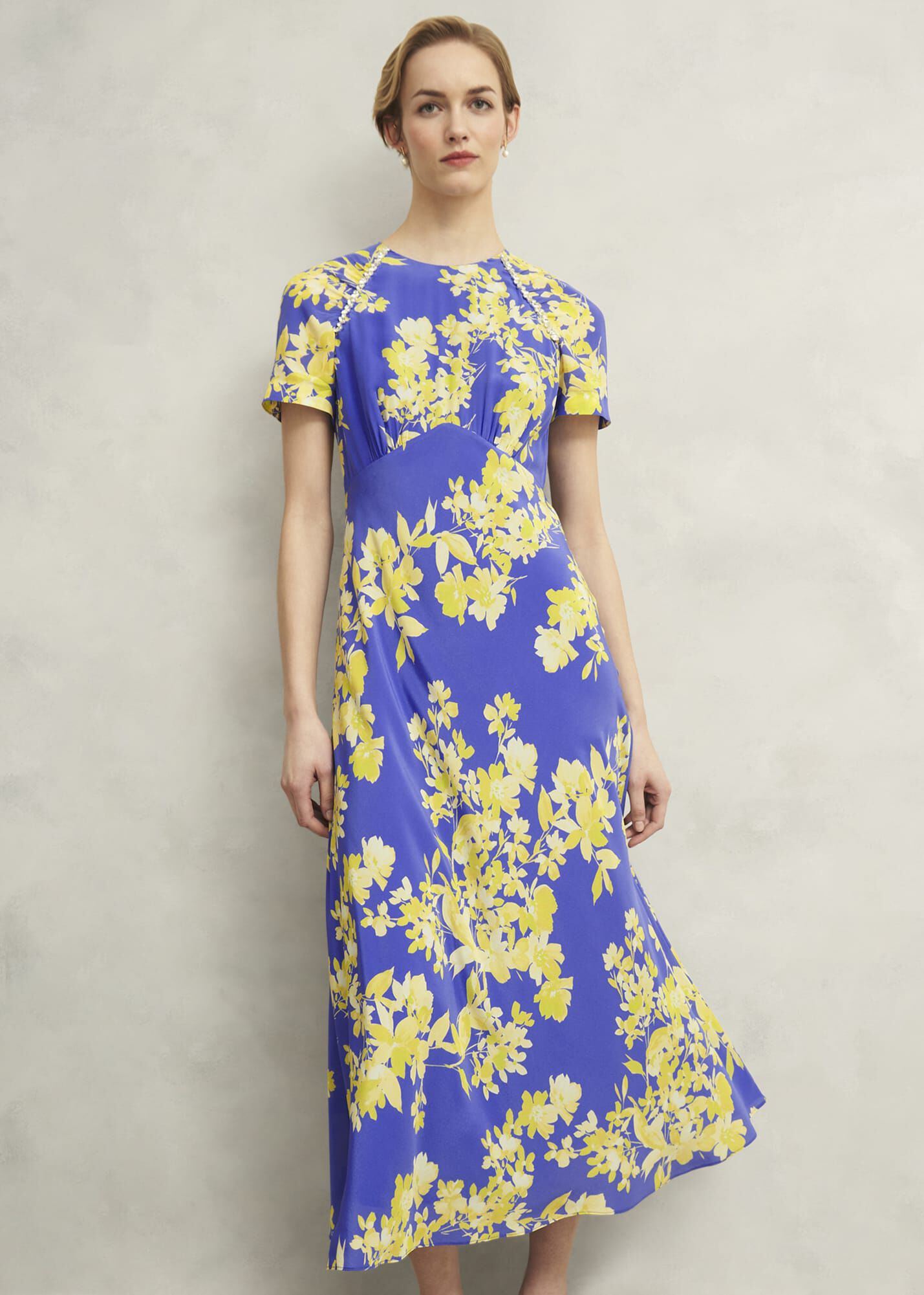 Ann Embellished Silk Dress