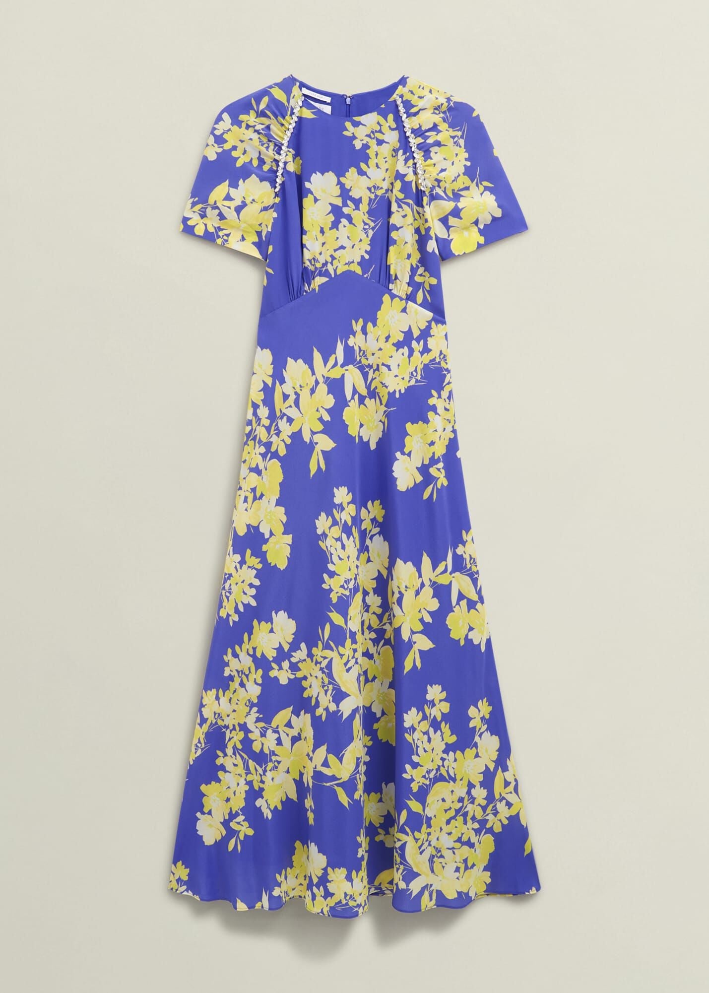 Petite Ann Embellished Silk Dress