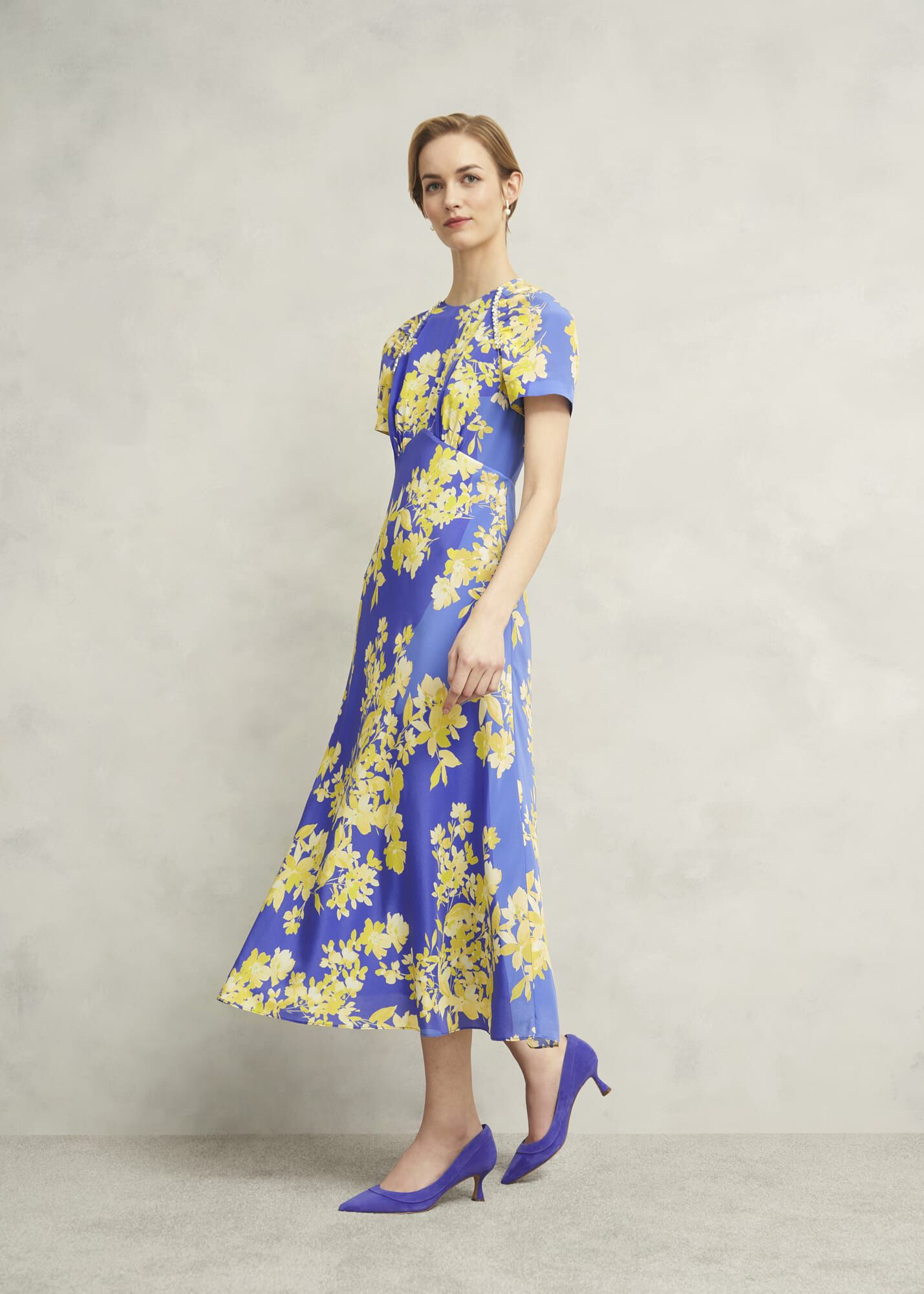 Petite Ann Embellished Silk Dress
